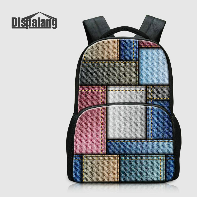 

17 Inch Women Travel Backpack For Laptop Denim Plaid School Bags For Teenage Girls Boys Canvas Notebook Computer Men Bagpack College Mochila, As the picture show
