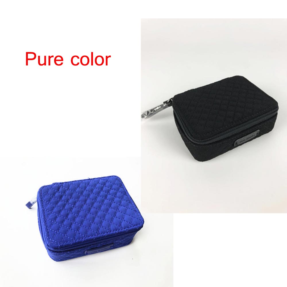 

Pure color cotton travel pill case coin purses, Red;black