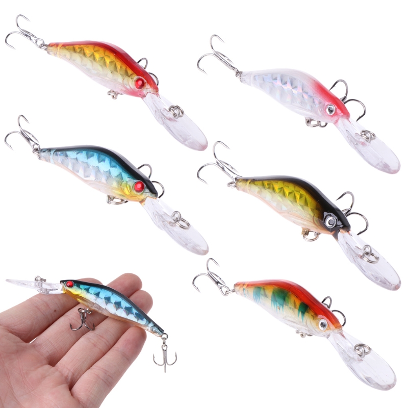 1pc minnow fishing lure 11g//9.5cm artificial hard baits fishing wobblers X