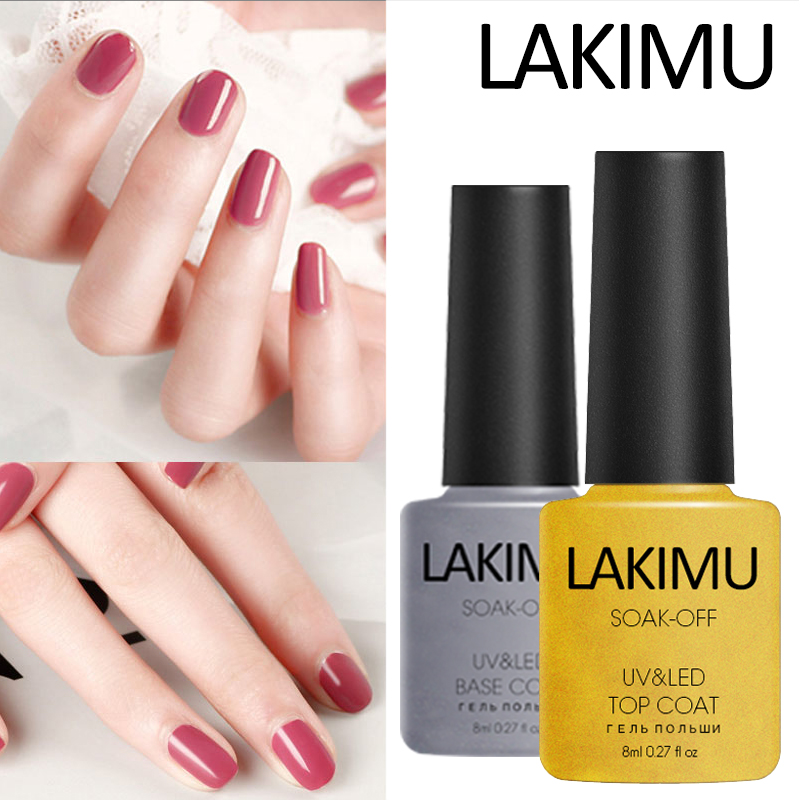 

Lakimu Semi Permanent Gelpolish Ink Gels Nail Finish Gel Soak Off UV Gel Nail Polish 8ml Base Top Coat Polish Primer