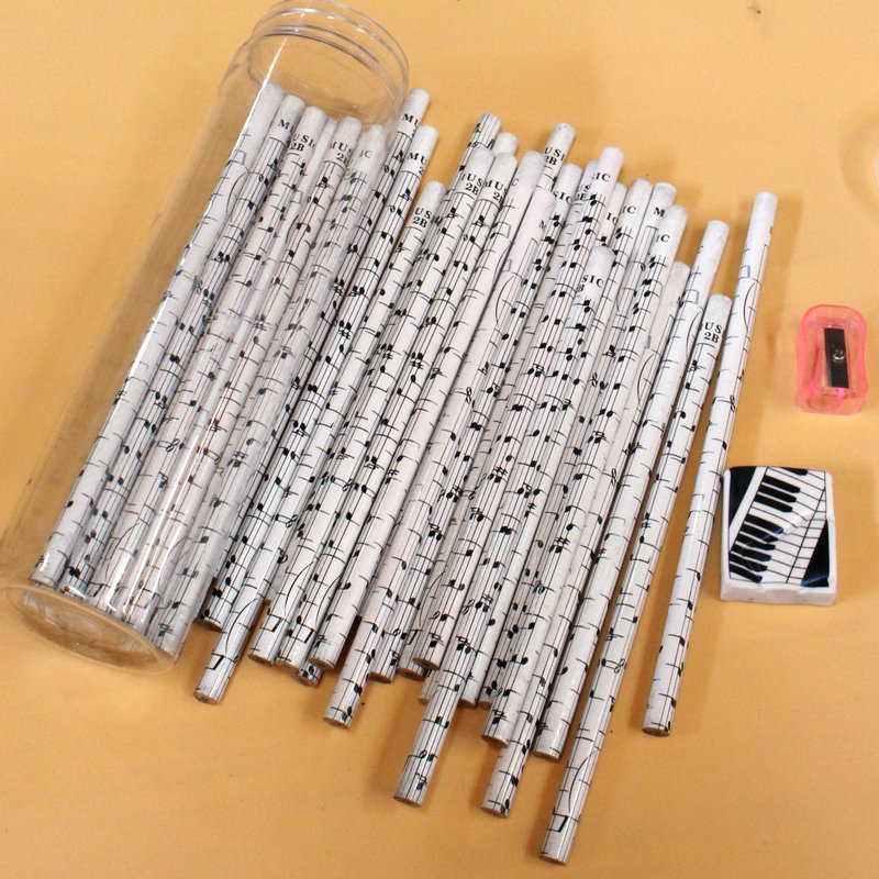 Music Sheet Pencils Fashion Pencils Lovely 2B Pencil Stationery For School With Gifts-image-567842700