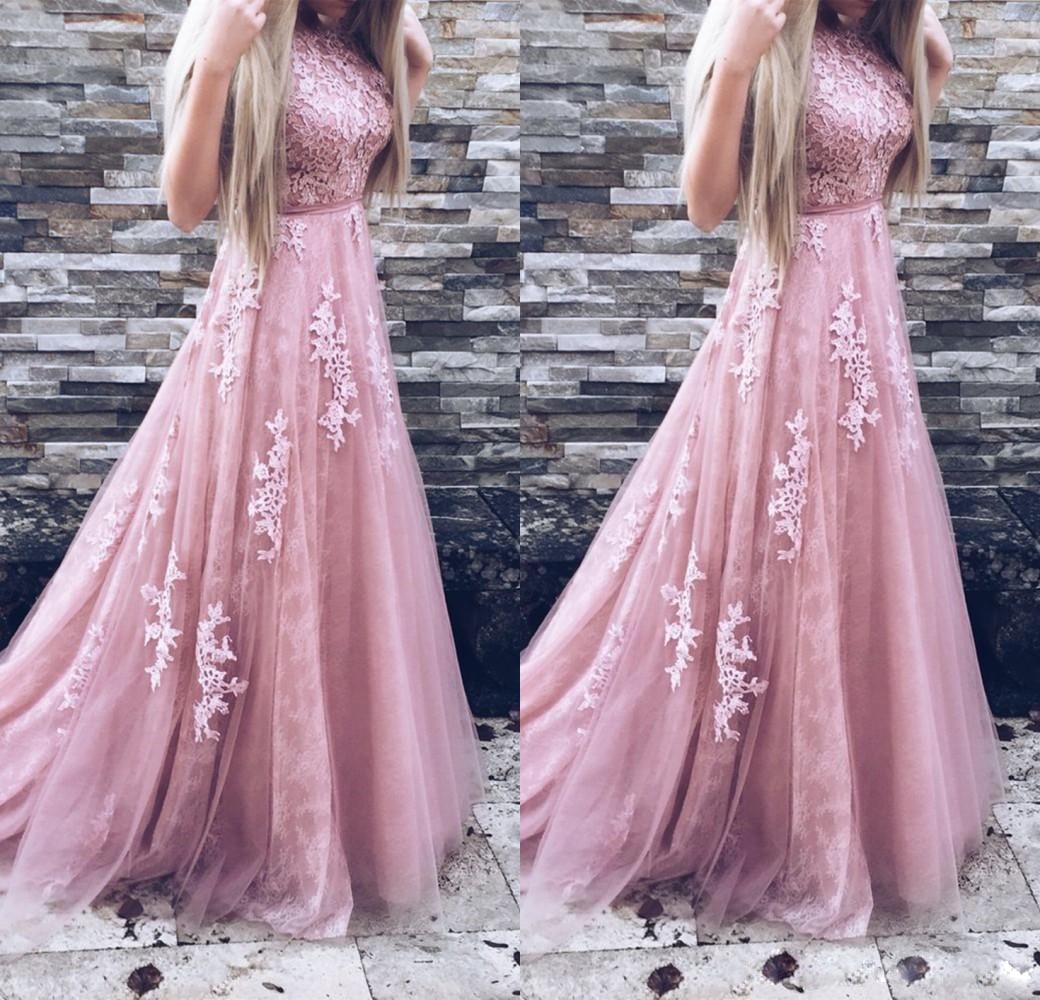 

Fashion Dusty Pink Prom Dresses Lace Evening Gowns Cheap Sleeveless Sash Tulle Long Homecoming Dresses Banquet Party Gowns China, Yellow