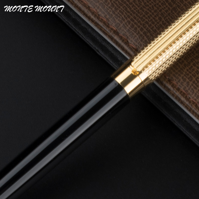 

MONTE MOUNT High Quality Golden hat black Business Office Medium Ballpoint Pen New, 03