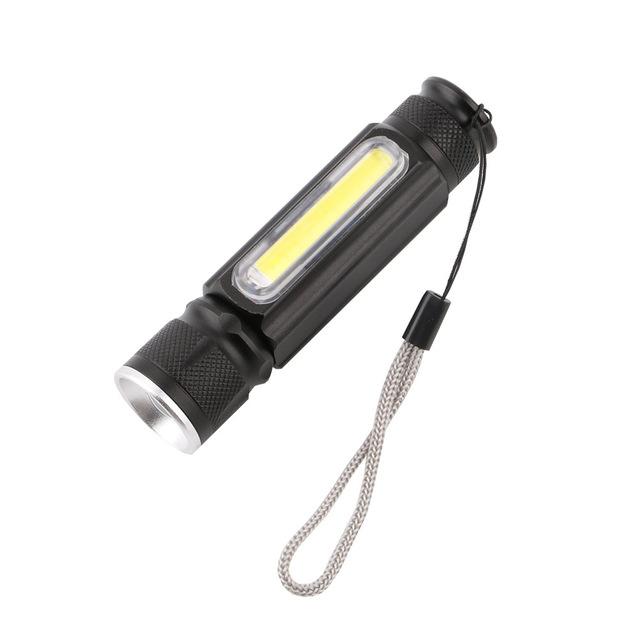 

USB Handy Powerful COB T6 LED Zoomable Flashlight Rechargeable Torch USB Magnet Flash Light Pocket Camping Lamp Built-in 18650