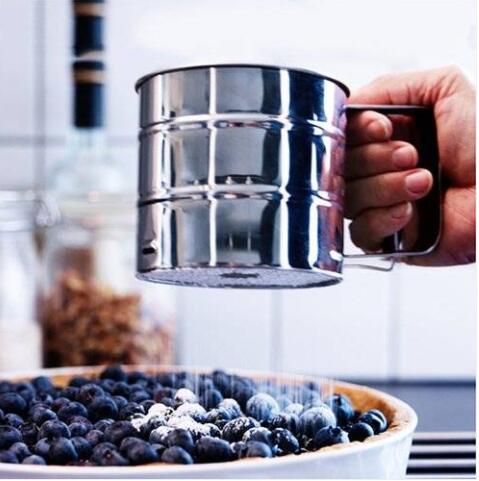 

2019 Sales!!! Free shipping Wholesales Handheld Baking Cake Tool Stainless Steel Mechanical Baking Shaker Sieve Cup