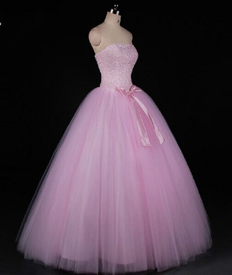 

New Elegant Ball Gown Bow Pink Quinceanera Dresses 2018 For 15 Years Lace Up Sweet 16 Prom Party Prom Gown QC1001, Lavender \lilac