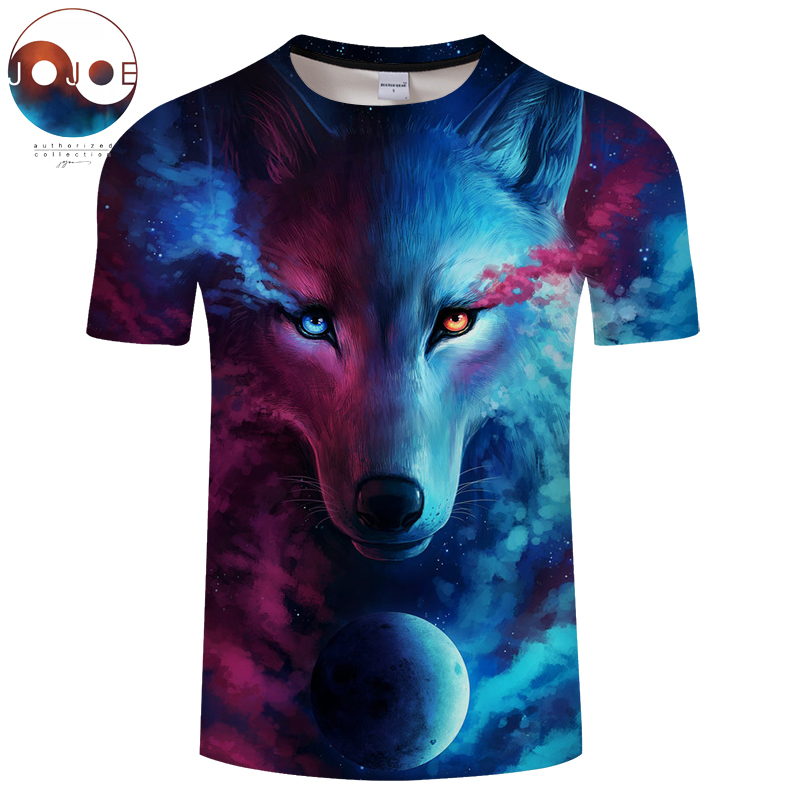 

Where Light And Dark Meet by JoJoesart Wolf 3d T-shirt Drop Ship Top Tee Short Sleeve Camiseta Round Neck Tshirt Fashion T-shirt, Tx049