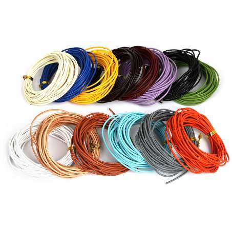 

Hot Sale 1.5mm 5m/lot Round Shape Genuine Leather Cord Jewelry for Bracelet & Necklace DIY Making