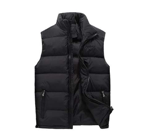 New Winter Jacket Down Vest Men Solid Color gilet cuir homme sleeveless Mens Windproof Warm Waistcoat Slim Thick vest #D3