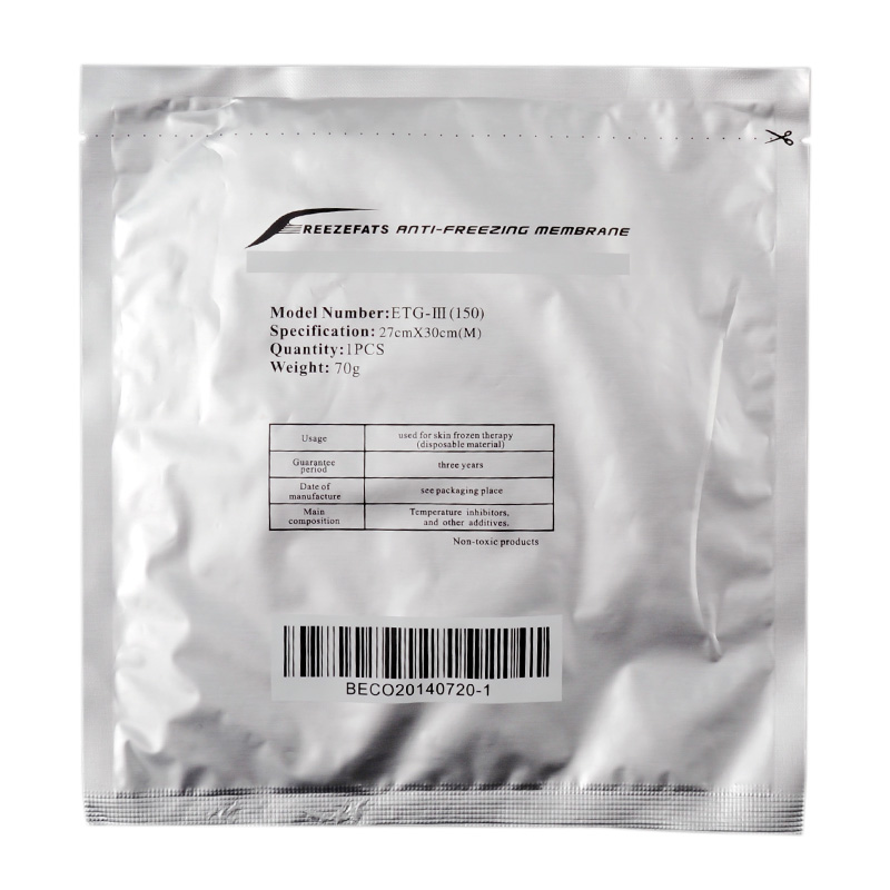 Minceur Machine Anti-gel Pad Antigel Membrane Antigel Membrane Coussinets De Refroidissement Pour Le Poids réduire Cryo Thérapie