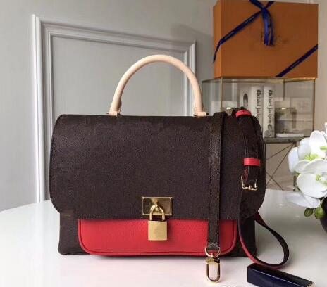 

Classic Letter Floral Flower Printing PURSE women's handbag shoulder bag chains crossbody bags messenger handbags 29cm, Red