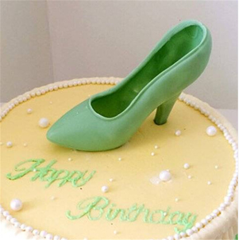 

free shipping Sales!!!High-heeled Shoes Cake Mold Non-toxic Plastic Cake Decorating DIY Mold G0017