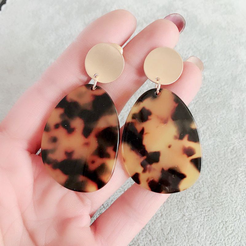 

Free Shipping New Cute Sweet Design Leopard Tortoise Brown Clip Earring, Hot Selling Pretty Clip Earriing, Silver