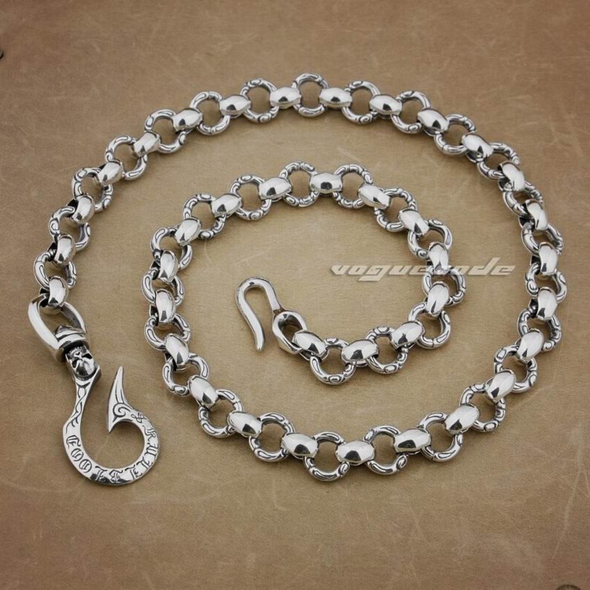 

LINSION Huge Heavy 925 Sterling Silver Fashion Wallet Chain 8F001WC 8J016