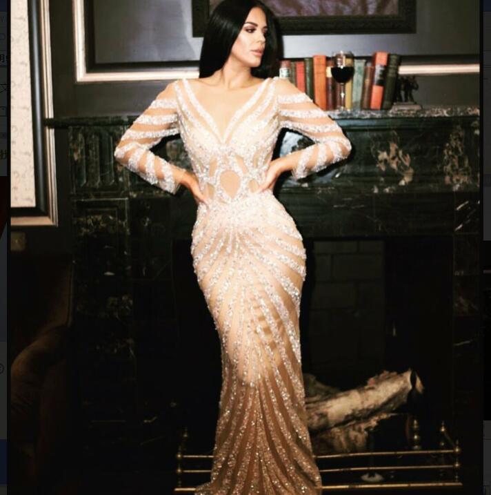 

evening dress yousef aljasmi kim kardashian cap sleeveless vneck beaded sheath long dress almoda gianninaazar zuhlair murad ziadnakad, Same with picture