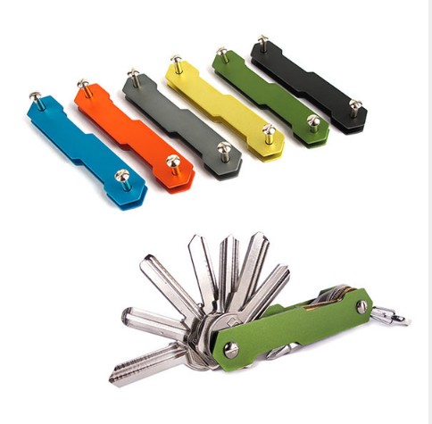 EDC Keychain Multi Tool Lightweight Folding Key Organizer Holder Pockets Key B$T