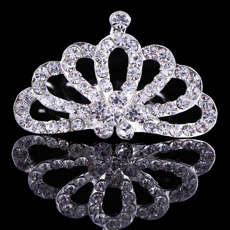 

Shiny Rhinestone Hair Clip Small Girls Diadem Crown Tiara Children Head Hair Jewelry Accessories for Ornaments Baby Hairpin