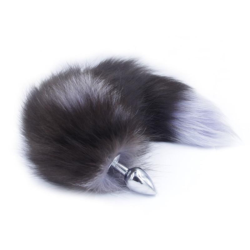 Real Fox Tail Anal Plug Adult Games Metal Anus Pleasure Bead Butt Plug Stimulator Fetish Sex Products Flirt Toys For Women