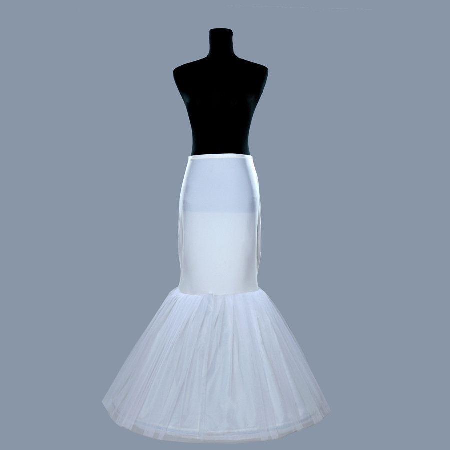 

Cheap Mermaid Slim Petticoats Bridal Wedding Gowns White Underskirt For Bridal Accessories Crinoline For Bridal Accessories