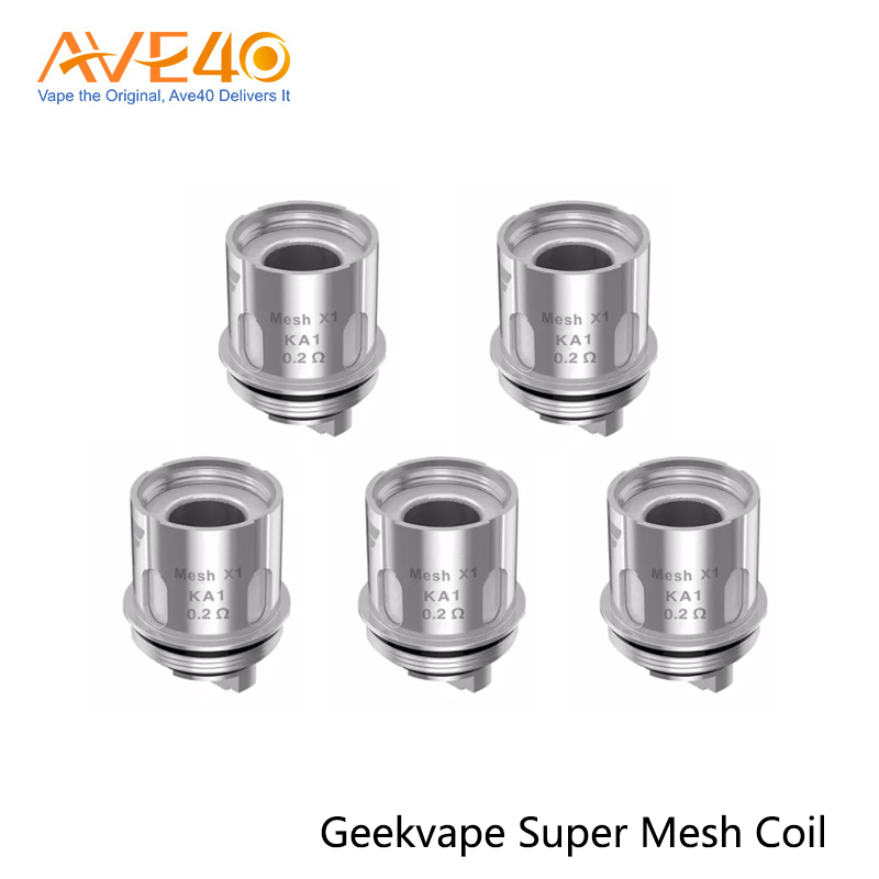

Geekvape Super Mesh Coil 0.2ohm Replacement Coils for GeekVape Aegis Mini Kit Cerberus Subohm Tank 100% Original