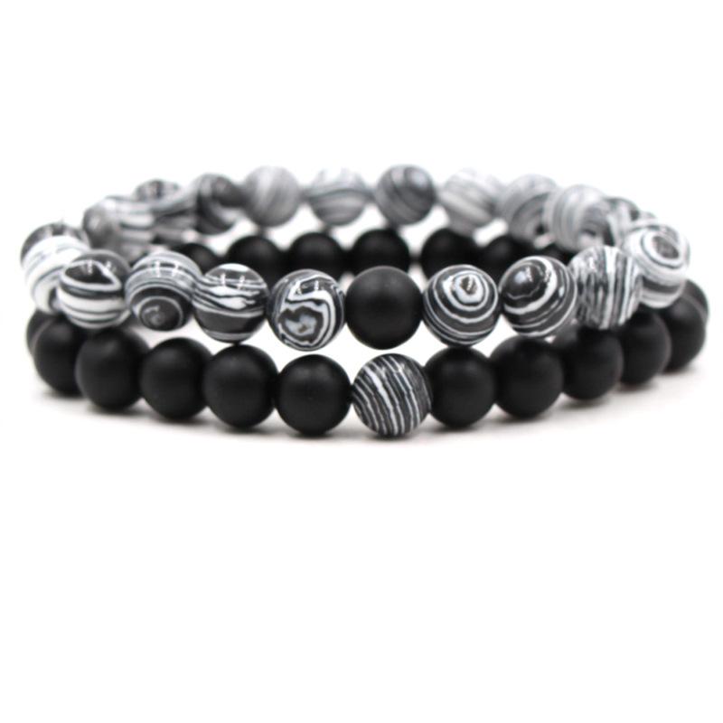 

malachite natural stone beaded bracelets hot sale couples strands bracelets jewelry accessories For Women Reiki Prayer Bracelet