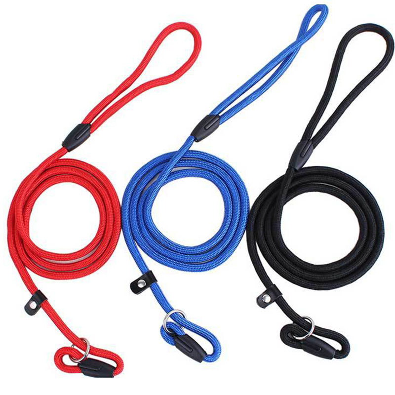 

Pet Dog Nylon Rope Training Leash Slip Lead Strap Adjustable Traction Collar Pet Animals Rope Supplies Accessories 0.6*130cm HH7-1173