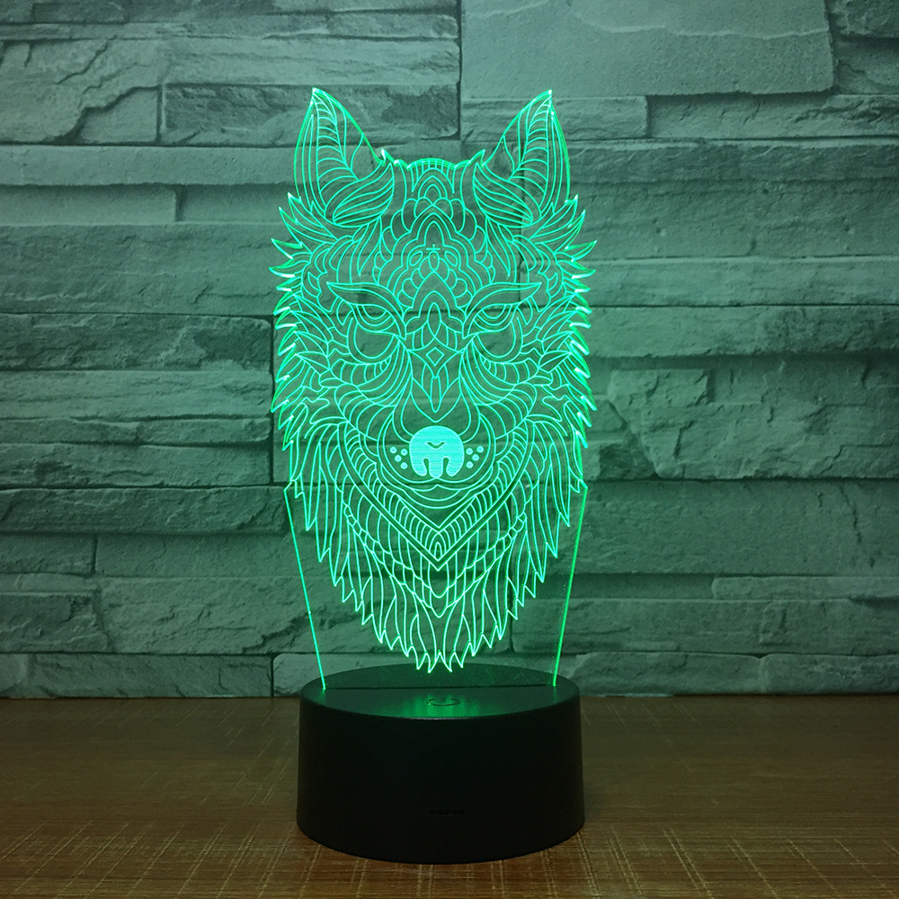 Lampe-Acryl-Geschenk Usb der Dino-Noten-bunten Tabelle 3d f/ührte Lampe des Nachtlichtes 3d f/ür das Schlafzimmer der Kinder