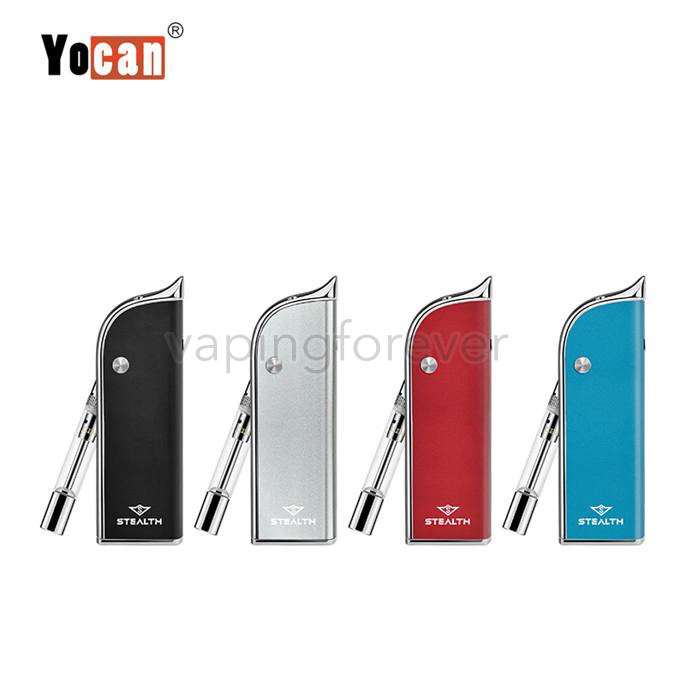 

Authentic Yocan Stealth 2 in 1 Flip Starter Kit for Wax Concentrate and Juice Thick Oil 650mAh Variable Voltage Vape Battery 100% Original, Silver