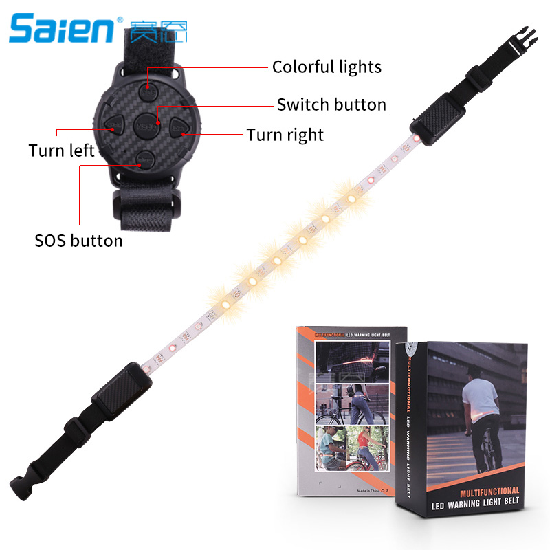 

LED Running Waist Belt,Waist Belt, USB Rechargeable Lights Sport Belts Adjustable Band and Buckle, Black