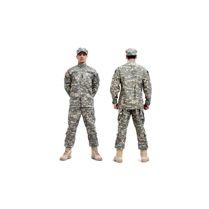 

Tactical Army Cargo Pants And Shirt Camouflage Waterproof BDU Uniform Combat US Men Clothing Sets Whosale, At