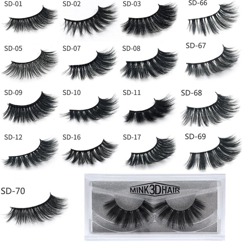 

3D Mink Eyelashes Eye makeup Mink False lashes Soft Natural Thick Fake Eyelashes 3D Eye Lashes Extension Beauty Tools 17 styles DHL Free