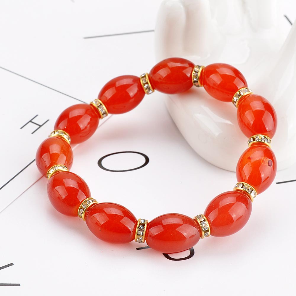

Jewelry Charm Strands Agate Oval Crystal Bracelet For Women Diamond Bracelets Bangles Vintage Rope Charming Gift