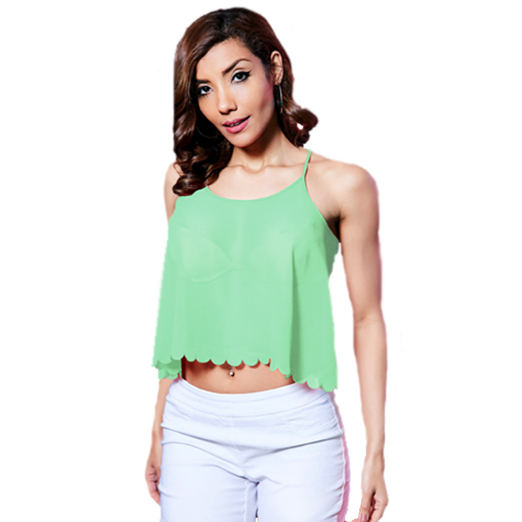 

Women's Elegant Crop Top Sexy Camis Women Short Tops Female Ruffle Top Summer Party Tees Plus Size Vest, Red