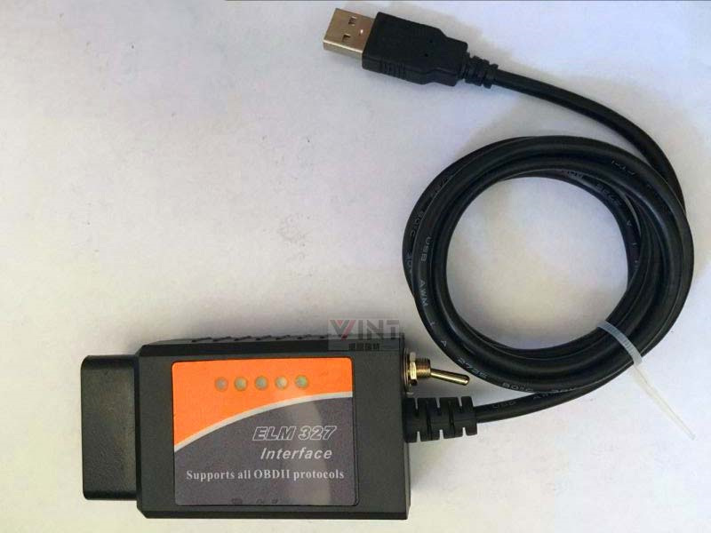 

ELM327 COM RS232 USB Interface ELM327 OBD2 Scanner OBDII ELM 327 RS232 ELM327 USB Plastic OBDII With The Best Quality