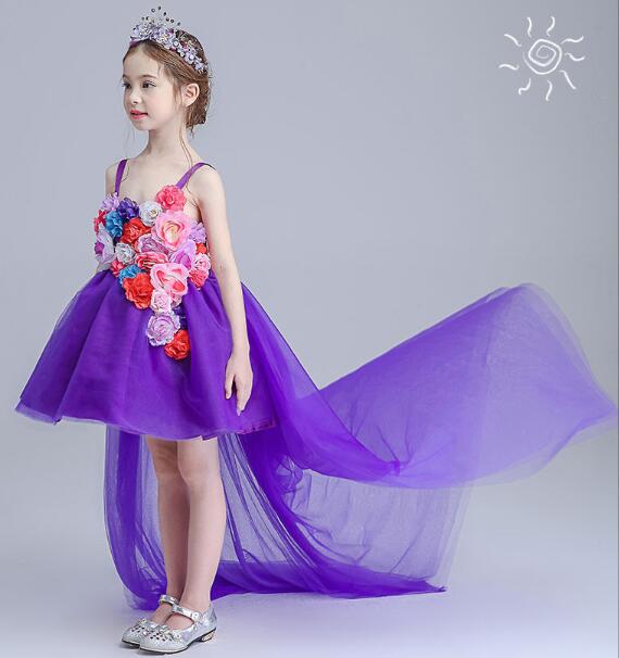 

New White Flower Girls Kids Pageant Dresses Formal Occasion Tiers Beaded Cupcake Prom Party Baby Toddler Little First Communion Ball Gowns
