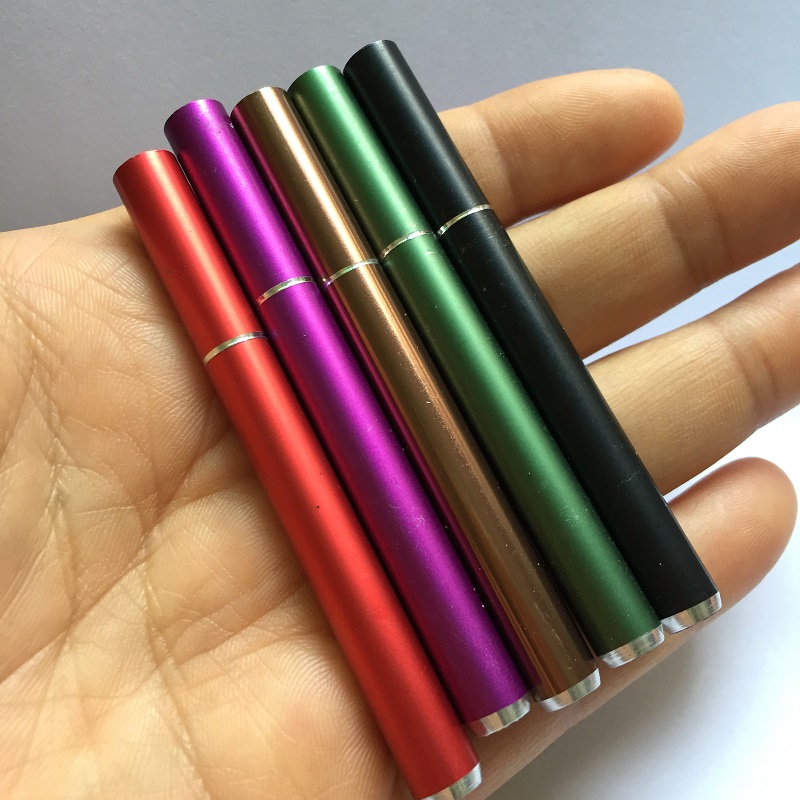 

Updated Version Cigarette Shape sharpstone Smoking Pipe Aluminium Alloy Metal Pipes 100pcs Box 78mm One Hitter Bat Metal Smoking