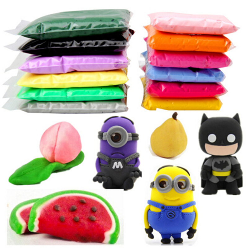 Factory Price Wholesale 12 pcs/lot 20g DIY safe and nontoxic Malleable Fimo Polymer Clay playdough Soft Power play dough gifts for children-image-412132681
