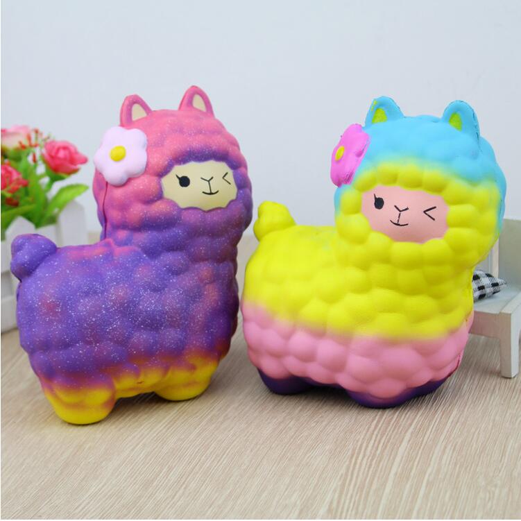 

Squishy Alpaca Toys PU Fidget Toy Jumbo Decor Sheep Slow Rising Toy DYT 003