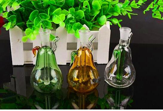 

Mini pear hookah Wholesale Glass bongs Oil Burner Glass Water Pipes Oil Rigs Smoking Free