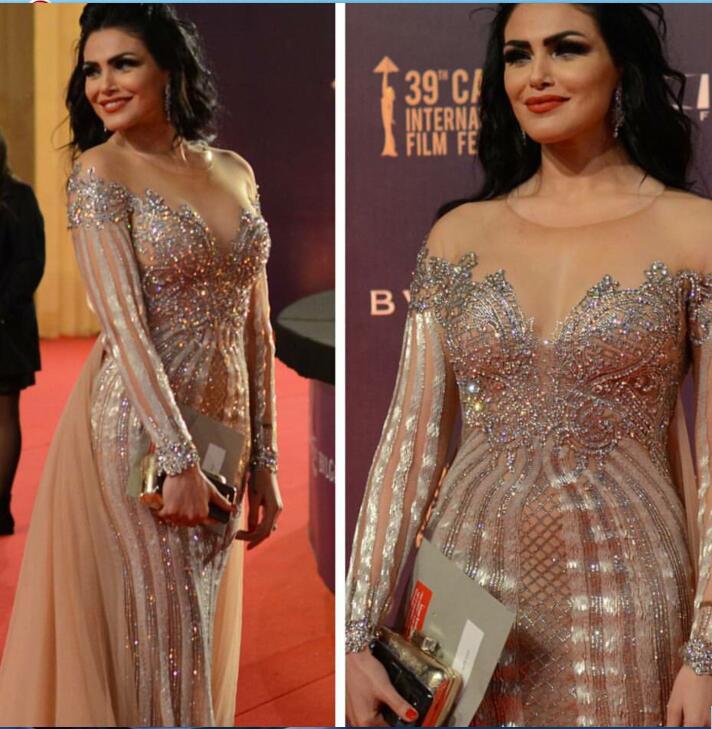 

Evening dress Yousef aljasmi Kim kardashian Long sleeve Crystal Mermaid Almoda Long gianninaazar ZuhLair murad Ziadnakad, Same with picture
