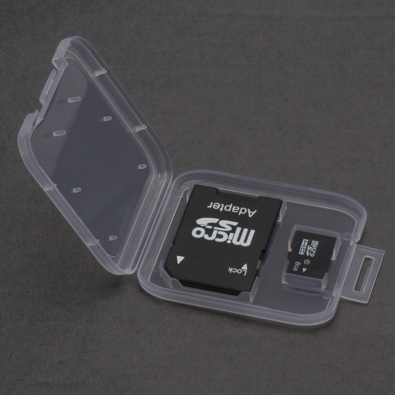 

Memory Card Case Holder Box Storage Carry Storage Box for SD TF Card Plastic Standard SD SDHC Box Case, Clear