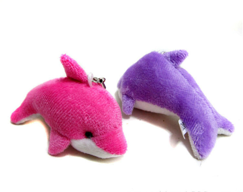 plush dolphin keychain