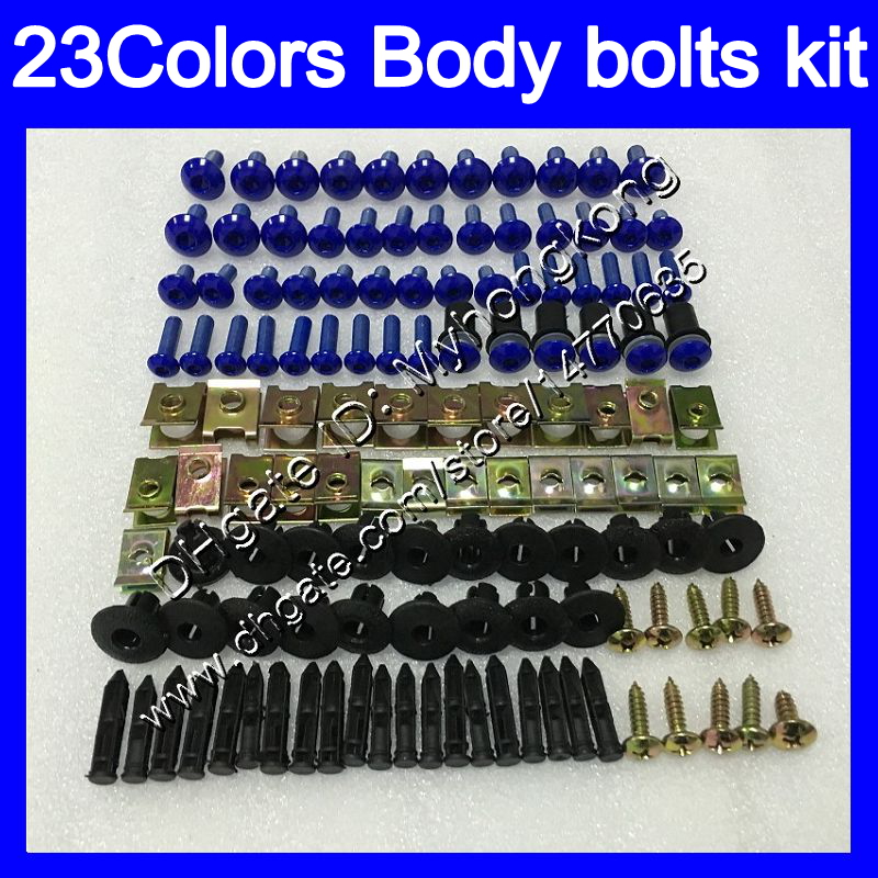 

Fairing bolts full screw kit For SUZUKI GSXR600 GSXR750 04 05 GSXR 600 750 K4 GSX R600 R750 2004 2005 Body Nuts screws nut bolt kit 25Colors, No.1