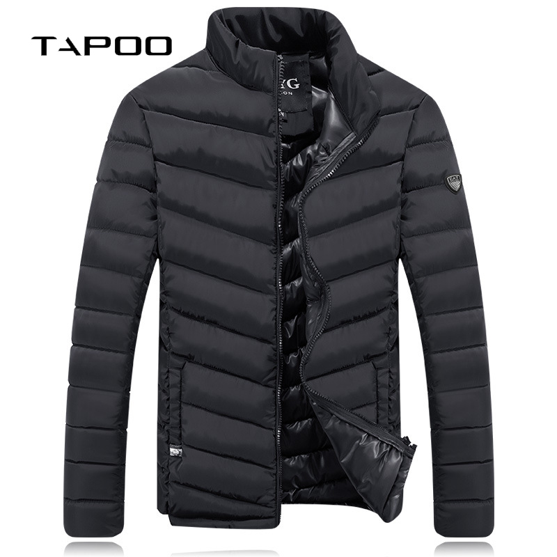 Men's down jacket 2018 new Thicken jacket mens fashion zipper stand collar winter jacket Warm down coats Male Plus Size L18101102
