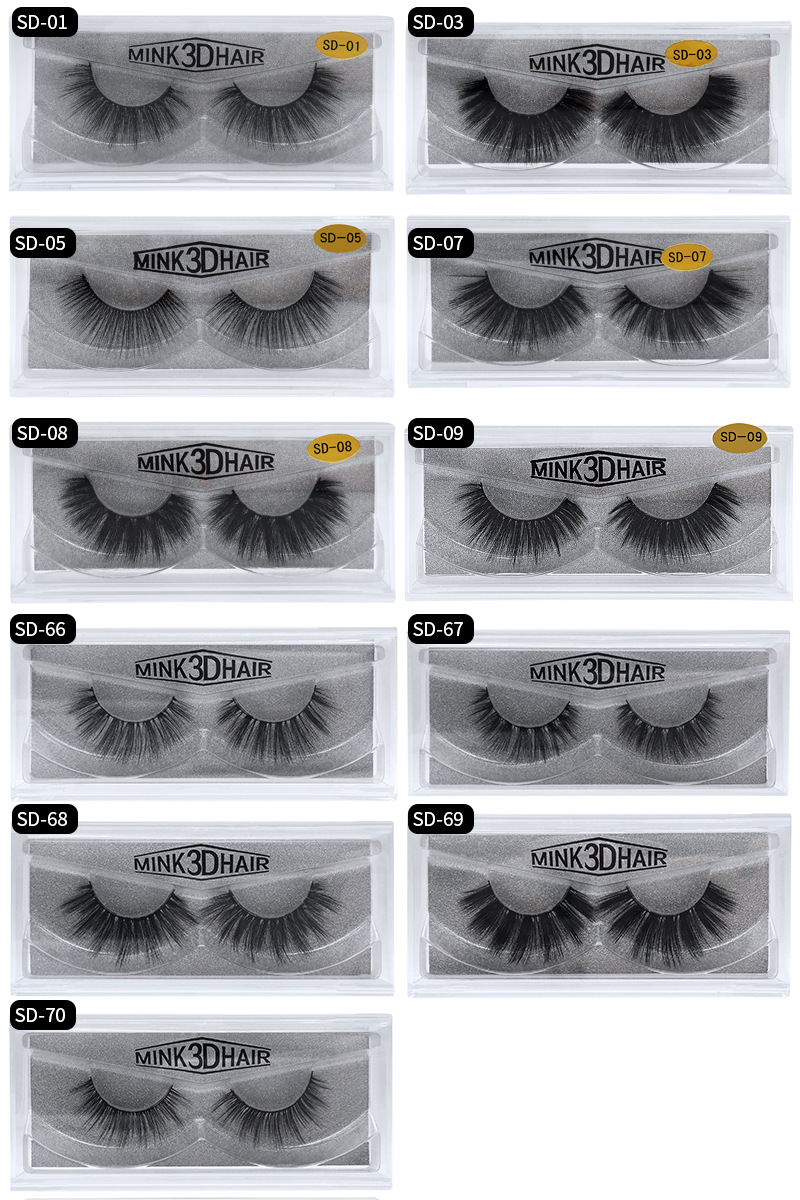 New 3D Mink Eyelashes Eyelashes Messy Eye lash Extension Sexy Eyelash Full Strip Eye Lashes 11 styles in stock-image-391267541