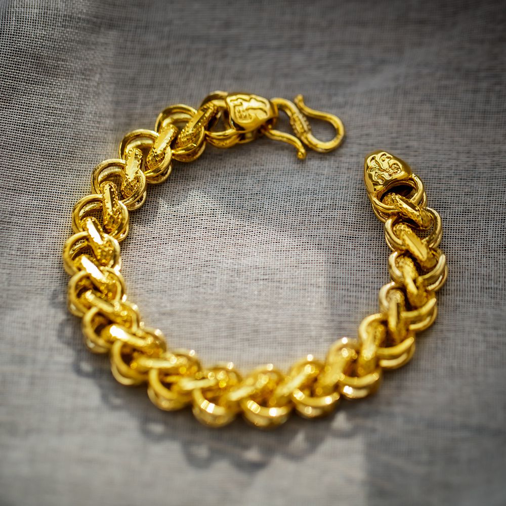 8.8 Inches Long Solid Bracelet 18k Yellow Gold Filled Hip Hop Men Bracelet 12mm Thick Wrist Chain-image-412774565