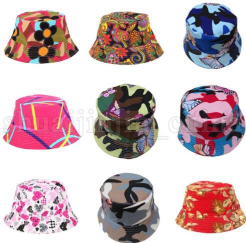 

WOMEN Bucket Hats Flower Floral Basin Caps Fisherman's Hat Casual Sunshade Hats Sunhat Print Canva Canvas Fashion Hot HAT KKA5510, As pic