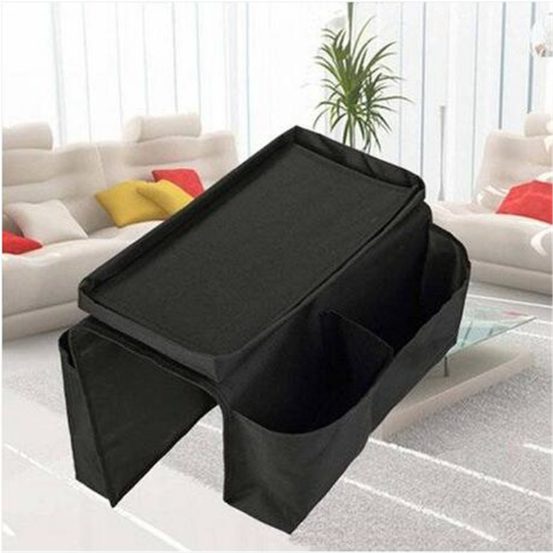 

2019 Free shipping 6-Pocket Sofa Armrest Organizer Remote Control Tray Holder Bag For Home Storage, Black