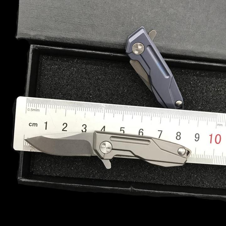 

FREE SHIPPING New CNC Fast Open Full TC4 titanium Handle D2 Blade Folding Pocket Knife DF114