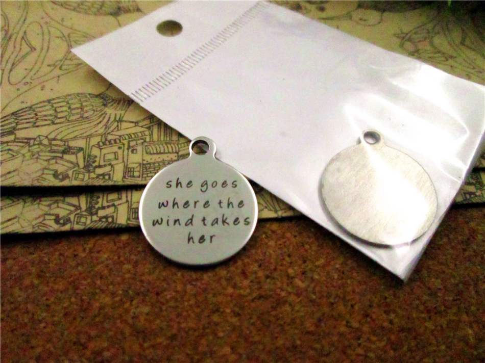 40pcs--"She Goes Where The Wind Takes Her"stainless steel charms more style for choosing DIY Charms pendants for necklace-image-421541236